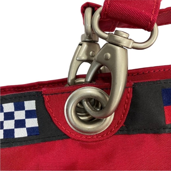 LL Bean Sailing Tote Handbag Vintage Nautical Flag - Picture 3 of 9